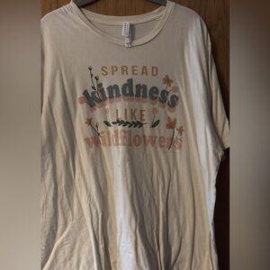 Spread Kindness Like Wildflowers Graphic Tee - cream